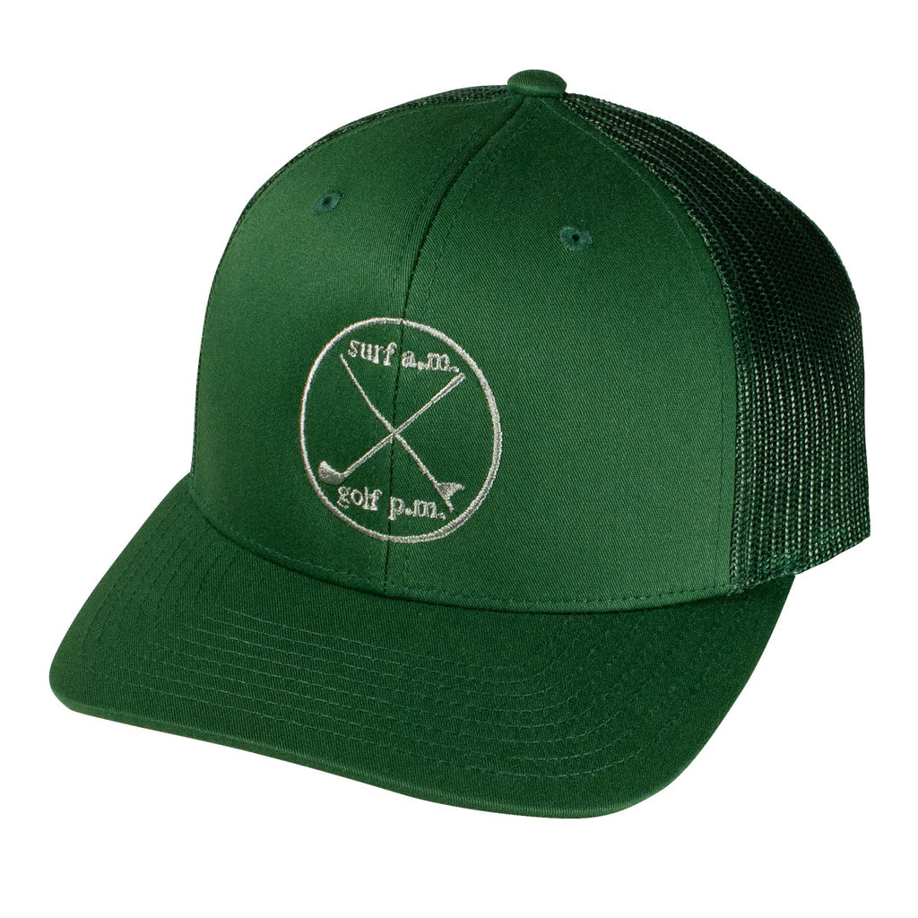 Circle Logo Mesh-Back Snapback | surf a.m. / golf p.m.